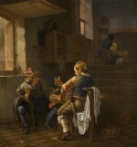 JOHANNES NATUS | A tavern scene with peasants smoking and drinking