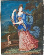  FRENCH SCHOOL, CIRCA 1660 | PORTRAIT OF A LADY AS DIANA, GODDESS OF THE HUNT