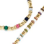 Bulgari | Collier et bracelet pierres de couleur, "Gancio" | Gem-set necklace and bracelet, 'Gancio'