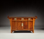 A huanghuali three-drawer altar coffer, liansanchu, circa 1950 | 約1950年代 黃花梨聯三櫥