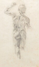 Male nude, seen from behind | Homme debout, étude de nu