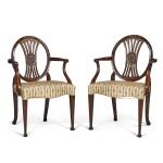 A pair of George III mahogany armchairs, circa 1780