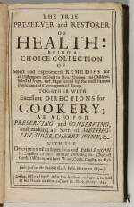 Hartman, The True Preserver and Restorer of Health, 1682