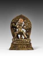 A copper alloy figure of Chanda Vajrapani,  Tibet, 12th / 13th century