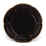 A black lacquer mallow-shaped dish  Song dynasty | 宋 烏漆葵式盤