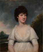 Portrait of Miss Elizabeth Byrd, later Mrs. Slight, half-length, before a landscape