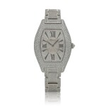 Classic Tonneau, Ref. 10/9048  White gold and diamond-set wristwatch with bracelet   Circa 2005