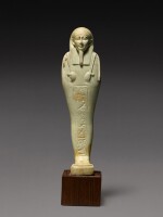 An Egyptian Pale Blue-green Faience Ushabti, 30th Dynasty, 380-342 B.C.