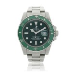 Reference 116610LV Submariner 'Hulk'  A stainless steel automatic wristwatch with date and bracelet, Circa 2014