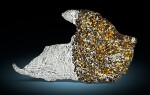 Large Complete Slice Of A Seymchan Meteorite — Extraterrestrial Gemstones In Natural Metallic Matrix