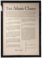  Winston Churchill, and Franklin D. Roosevelt | "The Atlantic Charter", original U.S. Office of War information poster. Washington, D.C.: U.S. Office of War, 1943