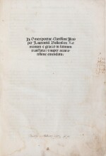 Ilias per Laurentium Vallensem Romanum.. Venise,1502. Vélin moderne. Deuxième éd. de la trad. de Valla.