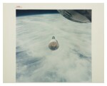 [GEMINI 6-A & 7] World's First Manned Space Rendezvous. VINTAGE NASA "RED NUMBER" PHOTOGRAPH, 15 DECEMBER 1965.