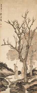 陳洪綬　秋林高士 | Chen Hongshou, Scholars in Autumn Landscape