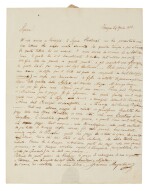 G. Meyerbeer, Fine early autograph letter to Giovanni Ricordi about "Romilda e Costanza", 24 April 1818