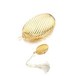Gold and diamond evening bag and a gold and sapphire pill box, 'Melone'