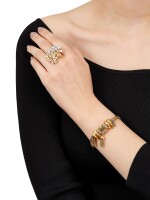 Diamond Ring; and Gold and Diamond Bracelet Watch | 鑽石戒指 及 K金 配 鑽石 腕錶