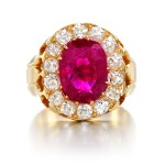 Ruby and diamond ring, late 19th century