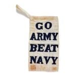 Buzz Aldrin's FLOWN "Go Army Beat Navy" Handmade Banner