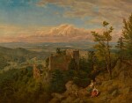 The ruins of the castle at Hohenbaden: looking out over the Rhine valley, Baden Baden (Die Burgruine Hohenbaden)