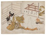 Okumura Masanobu (1686-1764) | Eight prints from the series Mountains of Dyed Colours, Examples for the Bedroom (Someiro no yama neya no hinagata) | Edo period, 18th century