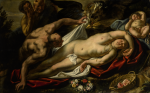 JACOB JORDAENS | THE SLEEPING ANTIOPE APPROACHED BY JUPITER