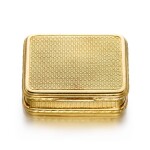 A gold pill box with a secret compartment, possibly German, mid-20th century