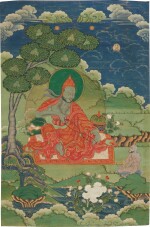 A Thangka Depicting Pandita Vasubandhu, Tibet, 19th Century