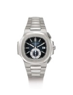 PATEK PHILIPPE | NAUTILUS, REFERENCE 5980, A BRAND NEW STAINLESS STEEL FLYBACK CHRONOGRAPH WRISTWATCH WITH DATE AND BRACELET, CIRCA 2009       