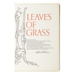 WHITMAN, WALT | Leaves of Grass...following the arrangement of the edition of 1891-'2.. [Grabhorn Press for] New York: Random House, 1930
