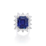 Attractive sapphire and diamond ring | 海瑞溫斯頓 | 藍寶石配鑽石戒指