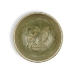 A finely carved Yaozhou celadon 'floral' bowl, Northern Song dynasty | 北宋 耀州青釉刻花盌