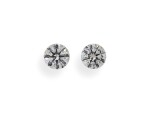 A Pair of 0.56 and 0.54 Carat Round Diamonds, H and I Color, VVS2 Clarity