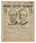 (HUGHES, CHARLES EVANS) | Election of Charles Evans Hughes as President Erroneously Reported on the front page of the Portland Daily Press, Vol. 55. Portland, Maine, Wednesday morning, November 8, 1916