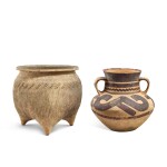 Two pottery vessels, Bronze Age and Xindian culture, 2nd - 1st Millenium BC 青銅器時代及辛店文化 陶器兩件