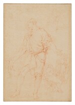 Study of a man in a tunic with a sword at his side