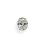 A 1.06 Carat Oval-Shaped Diamond, I Color, VS1 Clarity