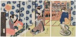 Utagawa Kunisada (1786-1865) | Dance Performance at Bizen-ya, Furuichi, Ise Province (Ise Furuichi Bizen-ya odori no zu) | Edo period, 19th century
