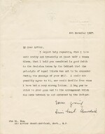 Winston S. Churchill | Typed letter signed ("Winston Churchill"), to Sir Arthur Steel-Maitland, 4 November 1927