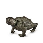 A bronze figure of a toad, Song - Ming dynasty | 宋至明 銅三足金蟾