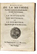 Descartes, Discours de la methode, Leiden, 1637, contemporary calf