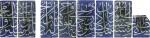 A group of eight calligraphic pottery tiles, Persia, Safavid, second half 17th century
