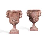 A pair of porphyry vases, Italy, late 19th century | Paire de vases en porphyre, Italie, fin du XIXe siècle