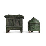 Two green-glazed articles, Han dynasty | 漢 綠釉器兩件