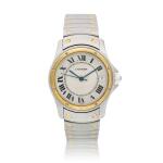 Reference 1910 Santos Ronde, A stainless steel and yellow gold automatic wristwatch with date and bracelet, Circa 2000