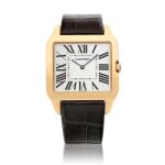Reference 2650 Santos Dumont, A pink gold square shaped wristwatch, Circa 2010