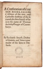 SMITH | A confutation of a certen booke, [Paris, 1553], later calf