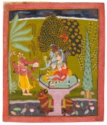 Shiva and Parvati with Ganesha, India, Rajasthan, Bundi, circa 1665