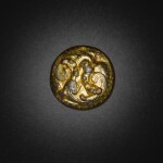 A gilt-bronze finial, Han dynasty | 漢 銅鎏金儀仗頂飾