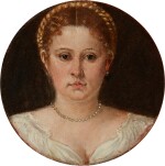Portrait of a woman, probably Elisabetta Querini, bust-length, most likely a "kapsel" portrait